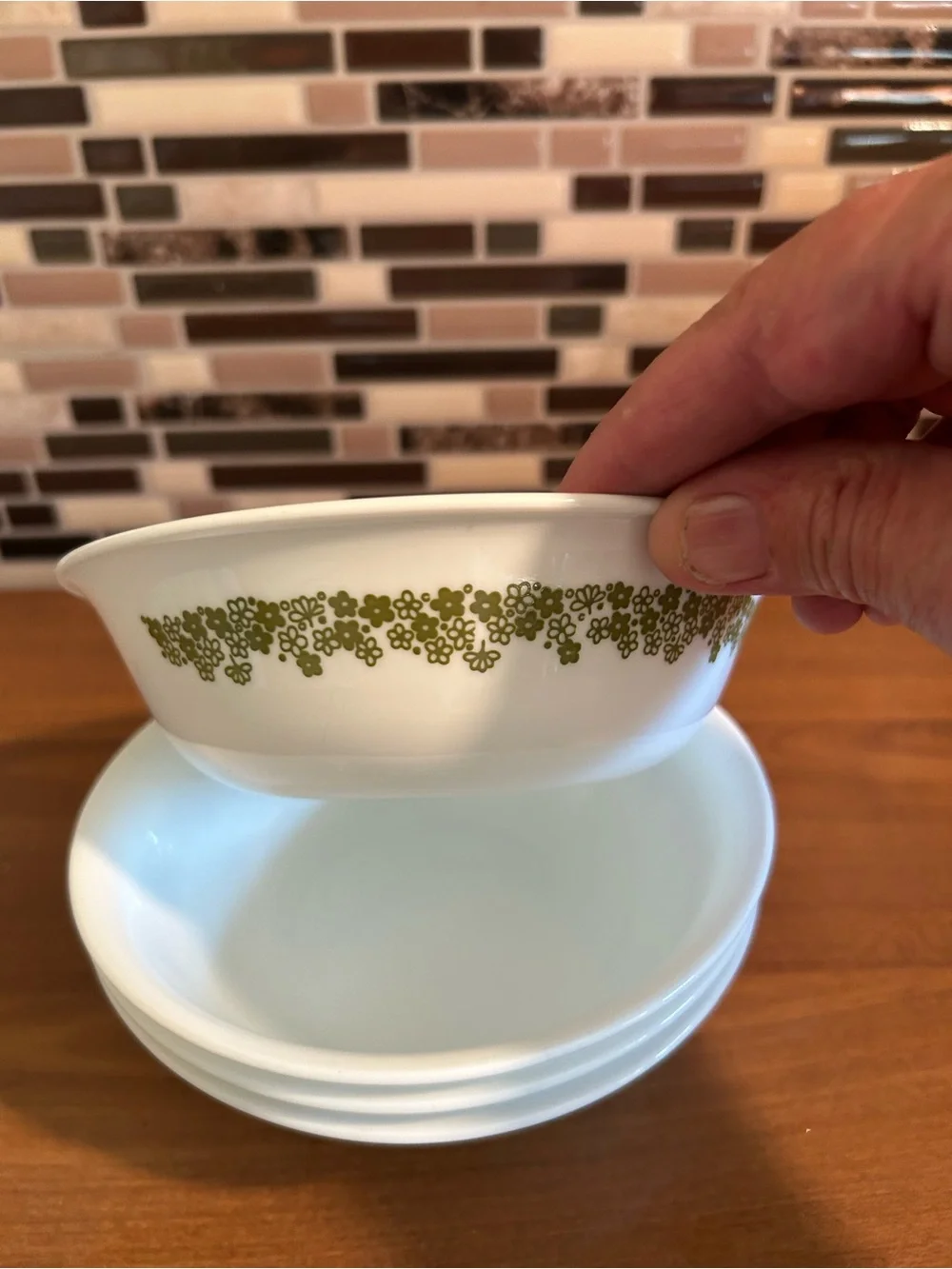 Vintage Corelle Spring Blossom Crazy Daisy Soup Salad Bowls - Set of 4